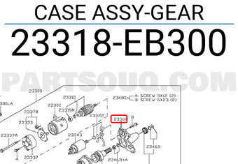 Nissan 23318EB300 CASE ASSY-GEAR