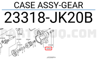 Nissan 23318JK20B CASE ASSY-GEAR
