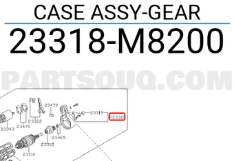 Nissan 23318M8200 CASE ASSY-GEAR