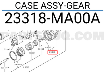 Nissan 23318MA00A CASE ASSY-GEAR
