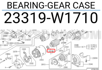 Nissan 23319W1710 BEARING-GEAR CASE