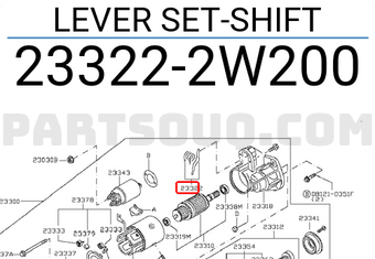 Nissan 233222W200 LEVER SET-SHIFT