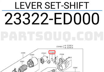 Nissan 23322ED000 LEVER SET-SHIFT