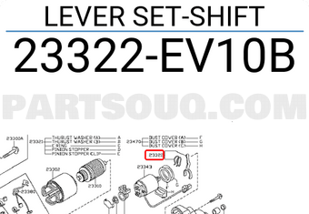 Nissan 23322EV10B LEVER SET-SHIFT