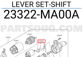 Nissan 23322MA00A LEVER SET-SHIFT