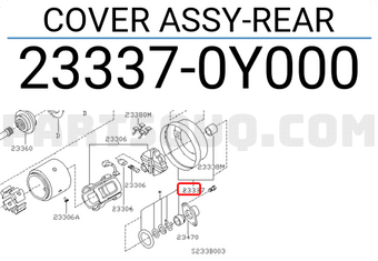 Nissan 233370Y000 COVER ASSY-REAR