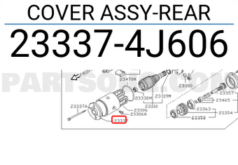 Nissan 233374J606 COVER ASSY-REAR