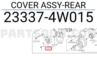 Nissan 233374W015 COVER ASSY-REAR