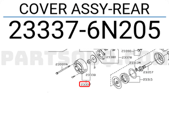 Nissan 233376N205 COVER ASSY-REAR
