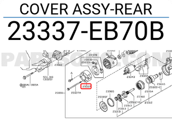 Nissan 23337EB70B COVER ASSY-REAR