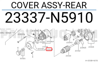 Nissan 23337N5910 COVER ASSY-REAR