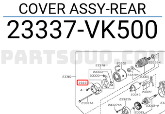 Nissan 23337VK500 COVER ASSY-REAR