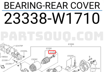 Nissan 23338W1710 BEARING-REAR COVER
