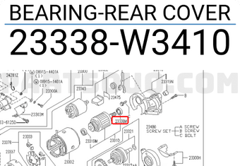Nissan 23338W3410 BEARING-REAR COVER
