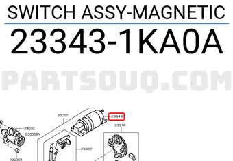 Nissan 233431KA0A SWITCH ASSY-MAGNETIC
