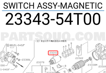 Nissan 2334354T00 SWITCH ASSY-MAGNETIC
