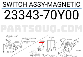 Nissan 2334370Y00 SWITCH ASSY-MAGNETIC