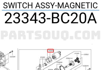 Nissan 23343BC20A SWITCH ASSY-MAGNETIC