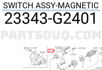 Nissan 23343G2401 SWITCH ASSY-MAGNETIC