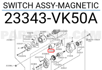 Nissan 23343VK50A SWITCH ASSY-MAGNETIC