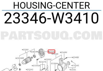 Nissan 23346W3410 HOUSING-CENTER