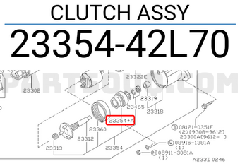 Nissan 2335442L70 CLUTCH ASSY