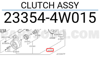 Nissan 233544W015 CLUTCH ASSY
