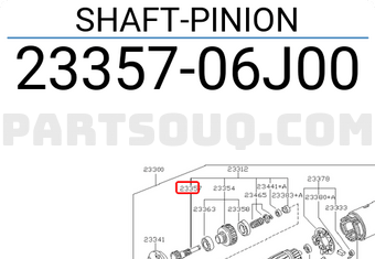 Nissan 2335706J00 SHAFT-PINION