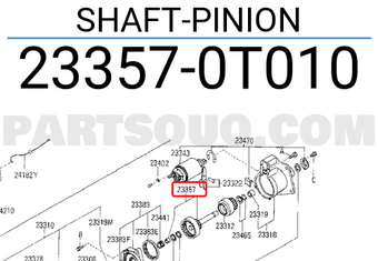 Nissan 233570T010 SHAFT-PINION