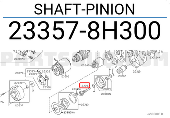 Nissan 233578H300 SHAFT-PINION