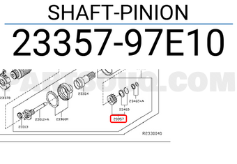 Nissan 2335797E10 SHAFT-PINION