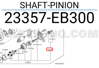 Nissan 23357EB300 SHAFT-PINION