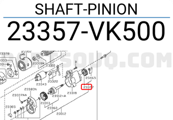 Nissan 23357VK500 SHAFT-PINION