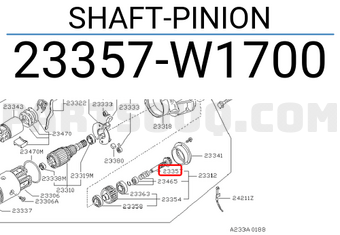 Nissan 23357W1700 SHAFT-PINION