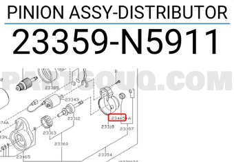 Nissan 23359N5911 PINION ASSY-DISTRIBUTOR
