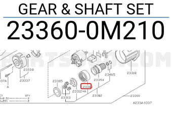 Nissan 233600M210 GEAR & SHAFT SET