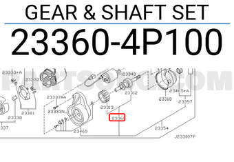 Nissan 233604P100 GEAR & SHAFT SET