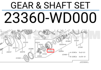 Nissan 23360WD000 GEAR & SHAFT SET