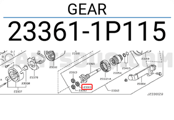 Nissan 233611P115 GEAR