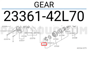 Nissan 2336142L70 GEAR
