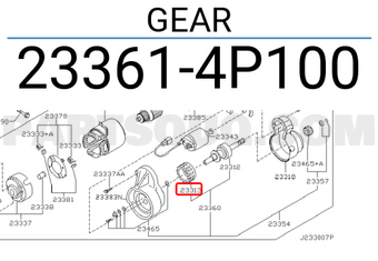 Nissan 233614P100 GEAR