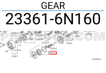 Nissan 233616N160 GEAR