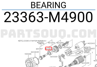Nissan 23363M4900 BEARING