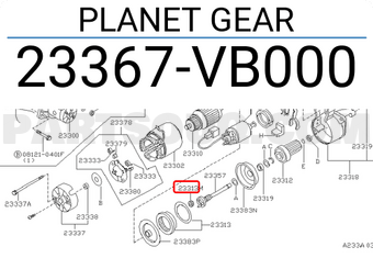 Nissan 23367VB000 PLANET GEAR
