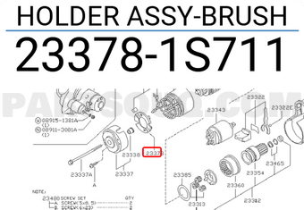 Nissan 233781S711 HOLDER ASSY-BRUSH