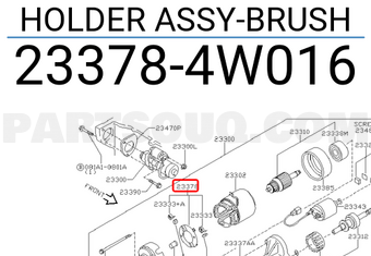 Nissan 233784W016 HOLDER ASSY-BRUSH