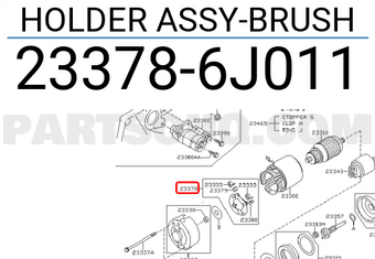 Nissan 233786J011 HOLDER ASSY-BRUSH