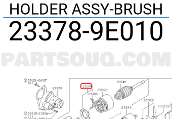 Nissan 233789E010 HOLDER ASSY-BRUSH