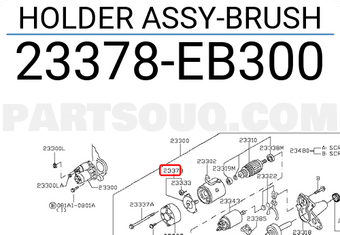 Nissan 23378EB300 HOLDER ASSY-BRUSH