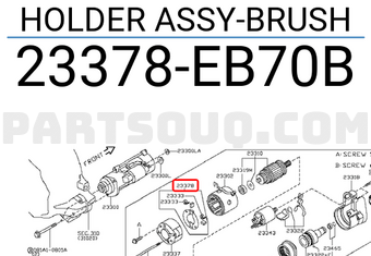 Nissan 23378EB70B HOLDER ASSY-BRUSH